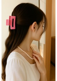 Resim Pembe Renk Televizyon Model Mandal Saç Tokası 11 Cm - Şık Ve Dayanıklı Pembe 