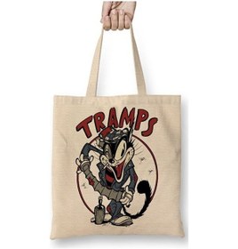 Resim Toyaso Gato Sanfonero Bez Çanta Uzun Saplı Alışveriş Çantası Plaj Çantası Beyaz 