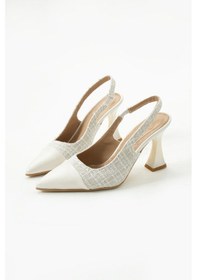 Resim Duxal Shoes Magnolia Kadın Bej Topuklu Ayakkabı Bej 