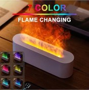 Resim Xuweiwei Beyaz 1 Adet Alev Hava Aromali Nemlendirici 7 Ateş Rengi Difuzor Otomatik Kapanma 150ml Beyaz 