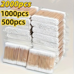 Resim 2000/1000/500 Adet Makyaj Temizleme ve Kulak Bakımı İçin Çubuklar, Kişisel Bakım & Ev Kullanımı, Çok Amaçlı Çift Taraflı Kokusuz Hipoalerjenik Çubuklar, Kişiselleştirilmiş Hijyen için Uygun Tek Kullanımlık Çubuklar 