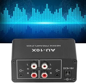 Resim Kulaklık Amplifikatörü 3.5mm Alüminyum Alaşımlı Siyah HiFi Taşınabilir Kulaklık Amplifikatörü 