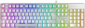 Resim Gamebooster G24W Enigma Rainbow Aydınlatmalı Red Switch Mekanik Beyaz Oyun Klavyesi 