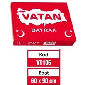 Resim Vatan Türk Bayrağı 60x90 VT105 