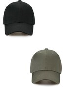 Resim Ritagarcia Unisex Ayarlanabilir Spor Siyah-haki Basic Kep Şapka 2'li Set 