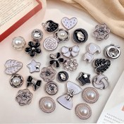 Resim 20/40 adet Karışık Stil Rastgele Dikişli Gizli Düğme, Gömlek Hırka Giyim Dekoratif Çivi Düğmesi, Sızdırmazlık Düğmesi, Ayrılabilir Düğme Görünmez Broş Düğmesi 