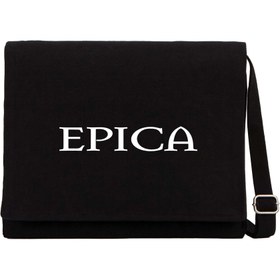 Resim Epica Logo Siyah Kanvas Postacı Çantası - Siyah 