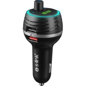 Resim S-Link SL-BT403 Bluetooth V5.0 LED Ekran Tf Kart Çift USB QC3.0+5V/2.4 