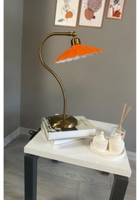 Resim Risso Turuncu Masa Lambası Dekoratif Abajur Çocuk Odası Başucu Lambası Okuma Lambası Turuncu 