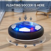 Resim Yüzen Futbol Topu LED Işıklar ile, Şarj Edilebilir Hava Futbolu Köpük Tampon ile, Erkek ve Kız Çocuklar için Spor Oyuncak, PP Malzeme, Mavi - Futbol Meraklıları için İdeal Hediye 