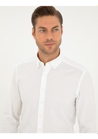 Resim Pierre Cardin Erkek Beyaz Gömlek Desenli 50295909-vr013 Beyaz 