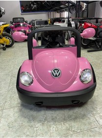 Resim Akülü Araba Volkswagen Pembe 