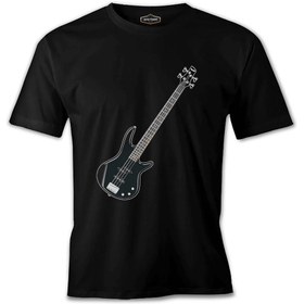 Resim Gitar - Bass Siyah Erkek Tshirt - Siyah / M 