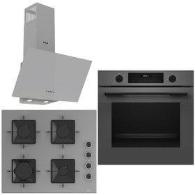 Resim Bosch&ferre HUA717BN0T-SS208-D088 Gray City Ankastre Set 