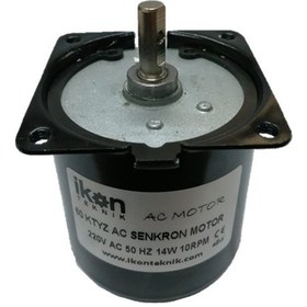 Resim İKON TEKNİK AC SENKRON MOTOR 60 KTYZ 14 Watt 10 RPM 220 Volt VİYOL MOTORU - KULUÇKA ÇEVİRME MOTORU 