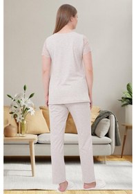 Resim Mecit Pijama Mecit 6056 Vizon Hamile Lohusa Pijama Takımı 