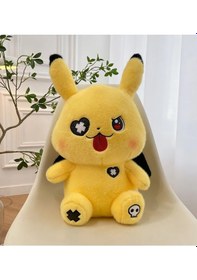 Resim Korsan Pikachu Peluş Oyuncak 45cm Tüylü Yumuşak Kumaş Uyku Arkadaşı Pokemon Peluş Bebek Çok Renkli 