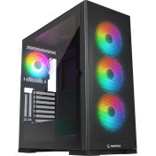 Resim Rampage Magnıfıc Mesh Manyetik Temperli Camlı Siyah 4*12CM Rgb Fan Atx Mid-T Gaming Oyuncu Kasası 