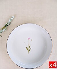 Resim Tabak Evi Porselen Çuha 20.50x5 CM 1170 CC 4'lü Altın Yaldızlı Kase 