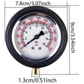 Resim Chuangyinshop Yh-02 Oıl13mm Yüksek Hassasiyetli Dijital Tijli Lastik Basınç Ölçer Arka Aydınlatmalı Otomobil Kamyon Motosiklet Bisiklet 