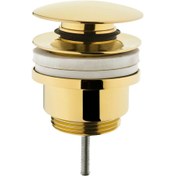 Resim VitrA Artema Süzgeç a4514974 Lavabo Yuvarlak Süzgeci Universal Basmalı, Soft Altın 