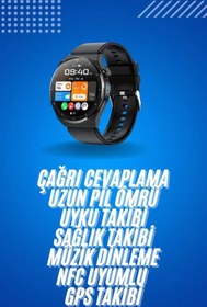 Resim shopwave Amoled Ekran Metal Deri Silikon Kordonlu Uyku ve Sağlık Takibi 