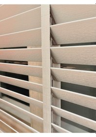 Resim Açık Gri 50 Mm Ahşap Görünümlü Jaluzi Açık Gri 