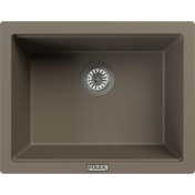 Resim POLEX Cristalüx Granit Evye P-09 Toprak Tezgah Altı Ve Tezgah Üstü Kare Mutfak Evyesi 55,5x43,5cm 