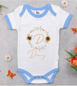 Resim Bitmeyenkartus Bk Kids Kişiye Özel Mavi Bebek Body Zıbın - Model 134 Çok Renkli 