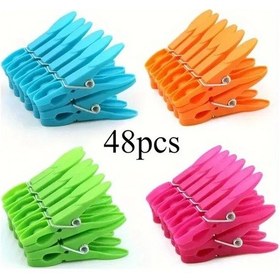 Resim Willowhaven 48 Parça Sağlam Mandallı Çamaşır Askısı Renkli Karışık Kurutma Ve Fotoğraf İçin 