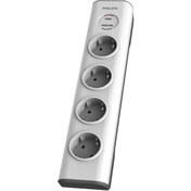 Resim Philips 4'LÜ Akım Korumalu Priz 600J 4'LÜ - 2M 