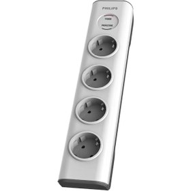 Resim Philips 4'LÜ Akım Korumalu Priz 600J 4'LÜ - 2M 