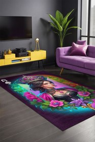 Resim Depoba Locke Gaming Oyuncu Odası Halısı Şönil Dijital Baskılı Kaymaz Taban Yıkanabilir Salon Halısı 