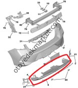 Resim Opel Astra (2022-2024) Arka Tampon Eteği (Orijinal) 