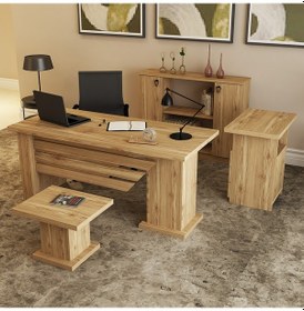 Resim KALENDER DEKOR OPHİRA-1-2-3-4 OPH15 OFİS BÜRO MASA TAKIMI 