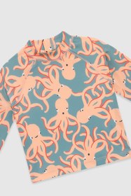 Resim UV Korumalı Uzun Kollu Erkek Bebek Üst Mayo Octopus - Octopus / 2-3 Yaş 