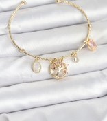 Resim BURCU MODA Hayat Ağacı Charmlı Gold Renk Pirinç Kadın Bileklik 