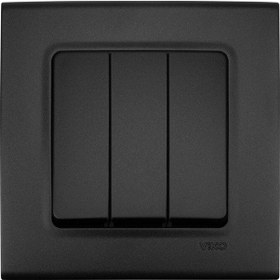 Resim Viko Linnera Life Gece Siyahı Üçlü Anahtar Çerçevesiz 90444068 