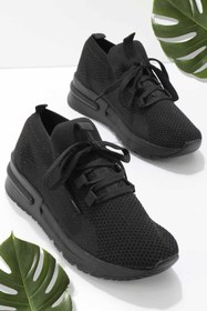 Resim Bambi Siyah Triko Kadin Sneaker K01673074782 