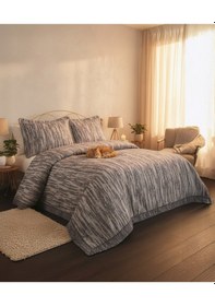 Resim Calantha Home Collection Estella 3 Parça Siyah Geometrik Pike Takımı 240 X 260 Cm Siyah 