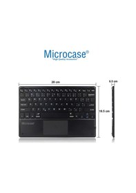 Resim Microcase Apple Uyumlu iPad Pro 12.9 2018 Bluetooth Touchpad Klavye 28 CM (TRSticker) + Tablet Standı - AL2756 