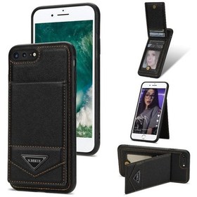 Resim İphone 7 Plus/iphone 8 Plus İle Uyumlu İnce Kılıf Rfıd Engelleme Mıknatıslı Kapanış Koruyucu Kapak Stand Pu Deri 