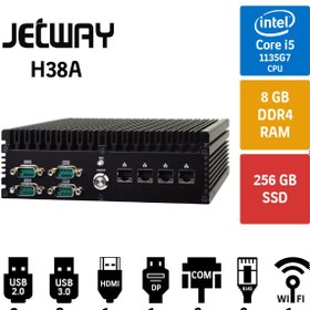 Resim Jetway H38A Intel Core i5 1135G7 8GB 256GB SSD Endüstriyel Mini Pc 