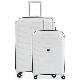 Resim Ççs 5263 Büyük Kabin 2 Li Valiz Seti Beyaz 