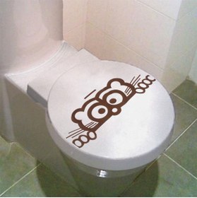 Resim Redline Grafik Sevimli Kedi Klozet Sticker 