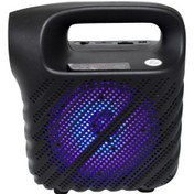 Resim Işıklı 4" Taşınabilir Bluetooth Hoparlör El Fenerli Fm Radyo Usb/Tf/Aux Destekli Speaker UltraTekno