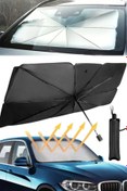Resim Anadolu Saray Bütün Araçlara Uyumlu Araba Güneş Gölge Koruyucu Şemsiye Oto Ön Cam Güneşlik Araç Şemsiyesi 