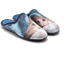 Resim Twigy Kitten Kadın Ev Terliği Mavi 36/41 AA0065 Çok Renkli 