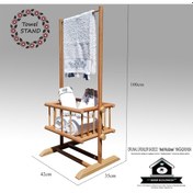 Resim Havluluk -Özel Ahşap Havlu Askılığı-Banyo Havlu Rafı-Havlu Standı Altın 