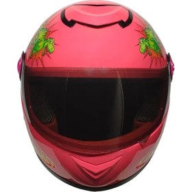 Resim Motoanl Motosiklet ve Bisiklet Çocuk Kaskı Full Face Pp Material Abs Çocuk Kask Dino Pink 